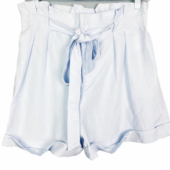 Club Monaco Shorts Club Monaco Light Blue Paper Bag Shorts Size 6